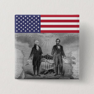 Patrioten USA George Washingtons Abraham Lincoln Button