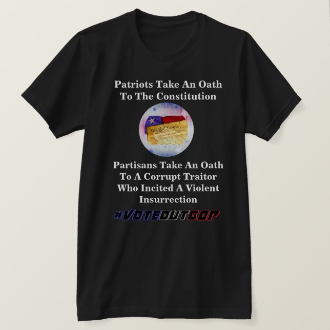 Patrioten vereidigen den T - Shirt der Verfassung (Design vorne)