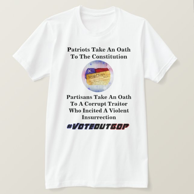 Patrioten vereidigen den T - Shirt der Verfassung (Design vorne)