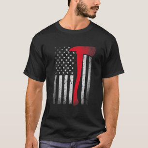 Patrioter Firefighter Fireman American Flag Ax Re T-Shirt