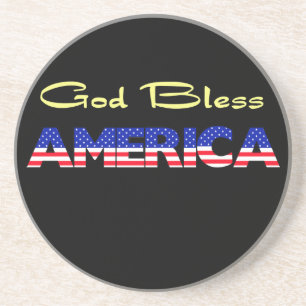 Patrioter Gott segne Amerika Getränkeuntersetzer