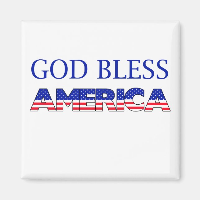 Patrioter Gott segne Amerika Magnet (Vorne)