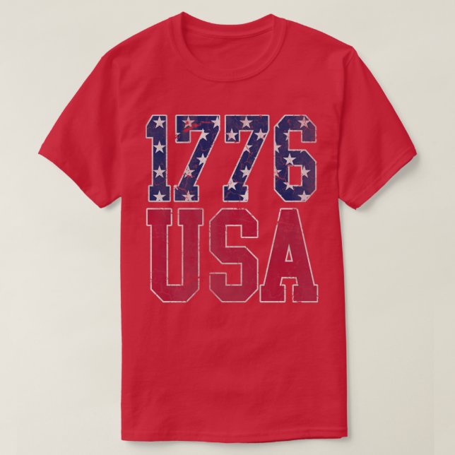Patriotic 1776 USA Amerika 4. Juli Unabhängige T-Shirt (Design vorne)