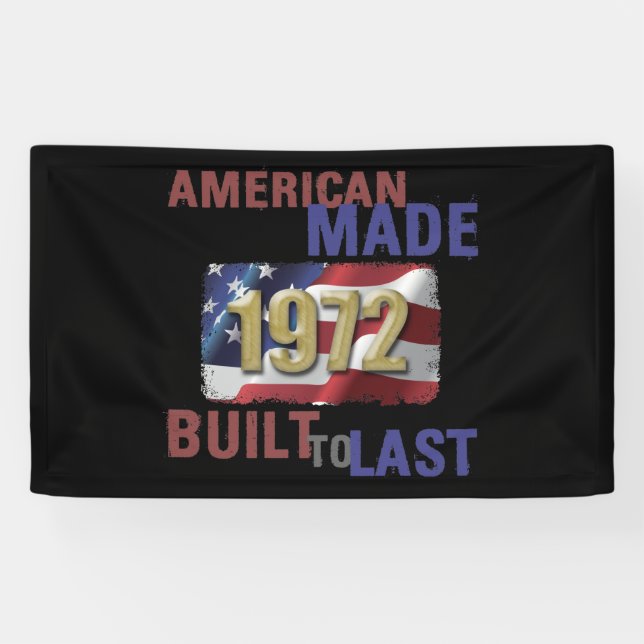 Patriotic 1972 50. Geburtstag Banner (Horizontal)
