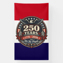 Patriotic 250th Anniversary Emblem Banner