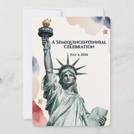 Patriotic 250th Anniversary Liberty Invitation Einladung