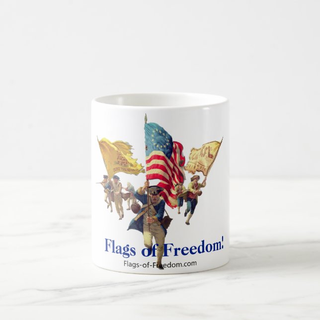 Patriotic "3 Flags of Freedom" Coffee Mug Kaffeetasse (Mittel)