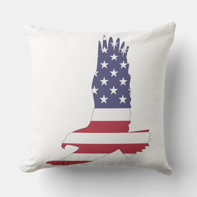 Patriotic, 4. Juli, Adler Outdoor Pillow Kissen Für Draußen (Vorderseite)