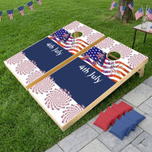 Patriotic 4. Juli American Flag Deep Blue