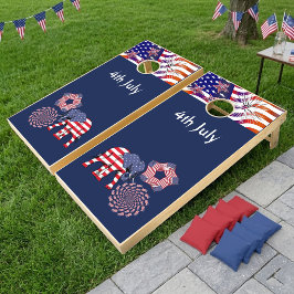 Patriotic 4. Juli American Flag Elephant Blue