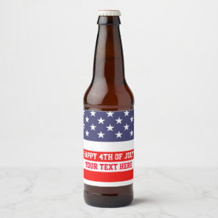 Patriotic 4. Juli amerikanisches Bieretikett Bierflaschenetikett