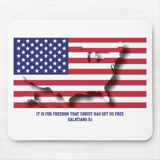 PATRIOTIC 4. JULI für Freiheit Christi Set uns fre Mousepad (Vorne)