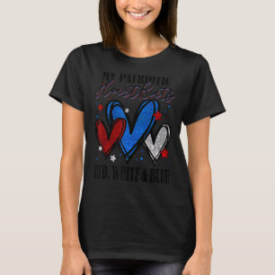 Patriotic 4. Juli Hörer für Männer Frauen Red Whi T-Shirt