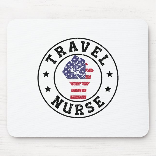 Patriotic 4. Juli Krankenpflegerin Mousepad (Vorne)