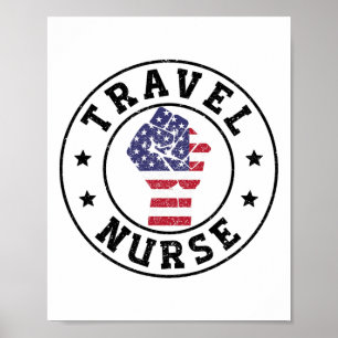 Patriotic 4. Juli Krankenpflegerin Poster