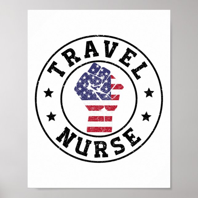 Patriotic 4. Juli Krankenpflegerin Poster (Vorne)