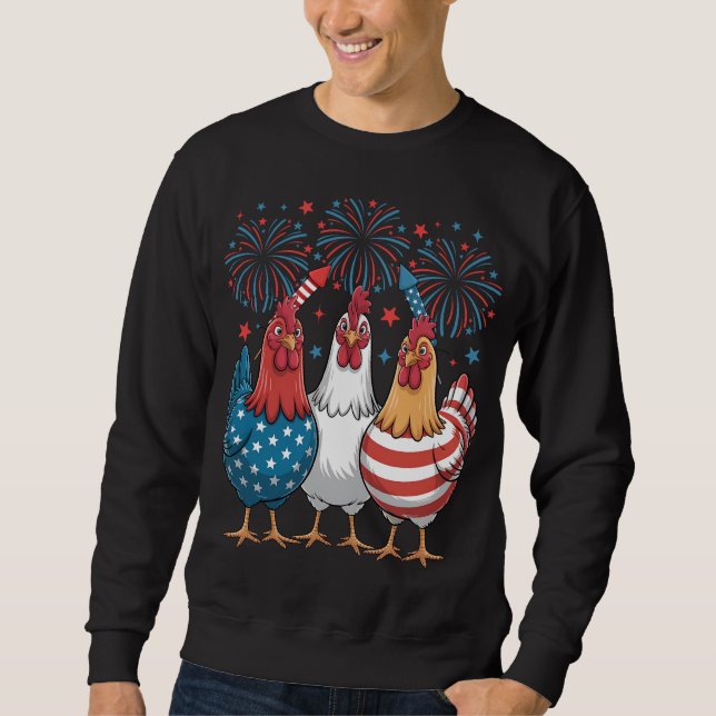 Patriotic 4. Juli Männer Sweatshirt (Vorderseite)