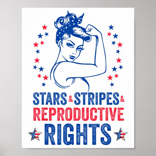 Patriotic 4. Juli Shirt Stars Streifen Reproduc Poster (Vorne)