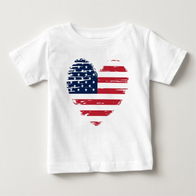 Patriotic 4. Juli Star Baby T - Shirt (Vorderseite)