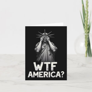 Patriotic 4. Juli Statue der Freiheit Wtf amerikan Karte