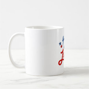 Patriotic 4. Juli Typografie Design - Red Bleu Kaffeetasse