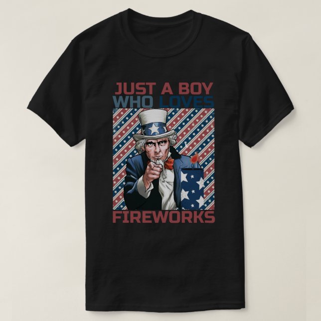 Patriotic 4. Juli Uncle Sam T-Shirt (Design vorne)