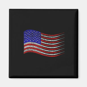 Patriotic 4. Juli US-amerikanische Flaggenwinde Magnet