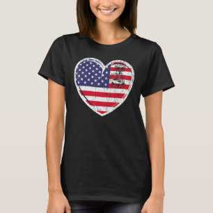 Patriotic 4. Juli US Flag Red White & Blue Cut T-Shirt