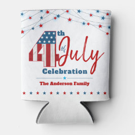 Patriotic 4. Juli USA Flag Red White Blue Stars Dosenkühler