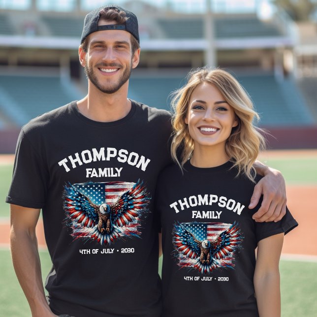 Patriotic 4. Juli Wiedersehen American Flag T-Shirt (Von Creator hochgeladen)