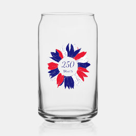 Patriotic 4th of July Floral 250 Anniversary USA Dosenglas
