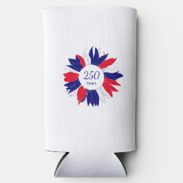 Patriotic 4th of July Floral Bbq 250 Anniversary Selters Dosenkühler