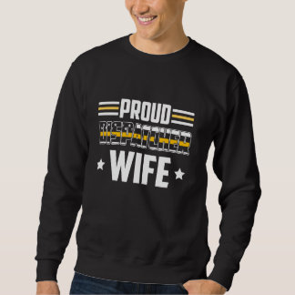 Patriotic 911 Dispatcher Ehefrau Proud Thin Gold L Sweatshirt