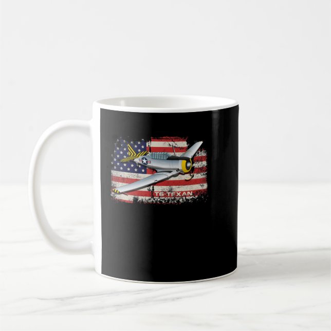 Patriotic A-10 Warthog Jet American Flag Kaffeetasse (Links)