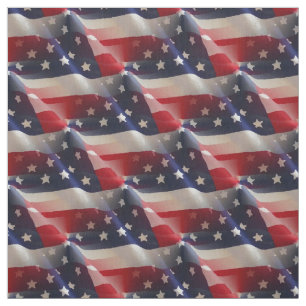 Patriotic Abstrakt American Flags Collage Stoff