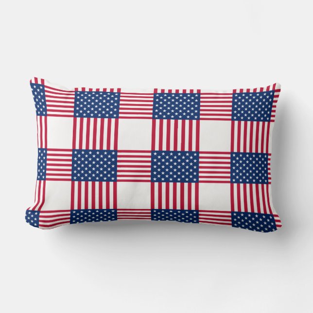 Patriotic Accent Throw Kissen (Vorderseite)