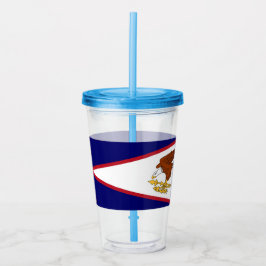 Patriotic Acrylic Tumbler mit amerikanischer Samoa Acryltrinkbecher