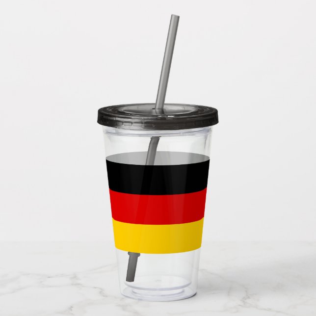 Patriotic Acrylic Tumbler mit der Flagge Deutschla Acryltrinkbecher (Rückseite)