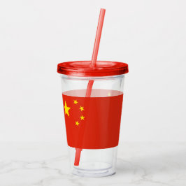 Patriotic Acrylic Tumbler mit Fahne der China Acryltrinkbecher
