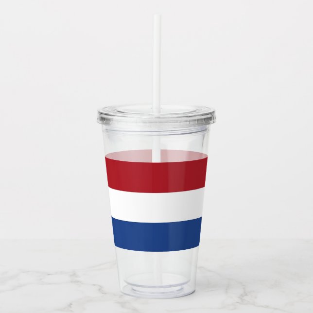 Patriotic Acrylic Tumbler mit Flagge der Niederlan Acryltrinkbecher (Vorderseite)