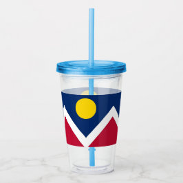 Patriotic Acrylic Tumbler mit Flagge von Denver Acryltrinkbecher