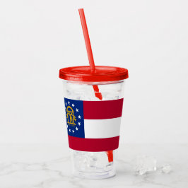 Patriotic Acrylic Tumbler mit Flagge von Georgia Acryltrinkbecher