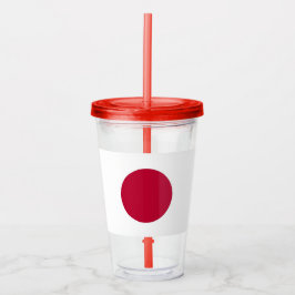 Patriotic Acrylic Tumbler mit japanischer Flagge Acryltrinkbecher