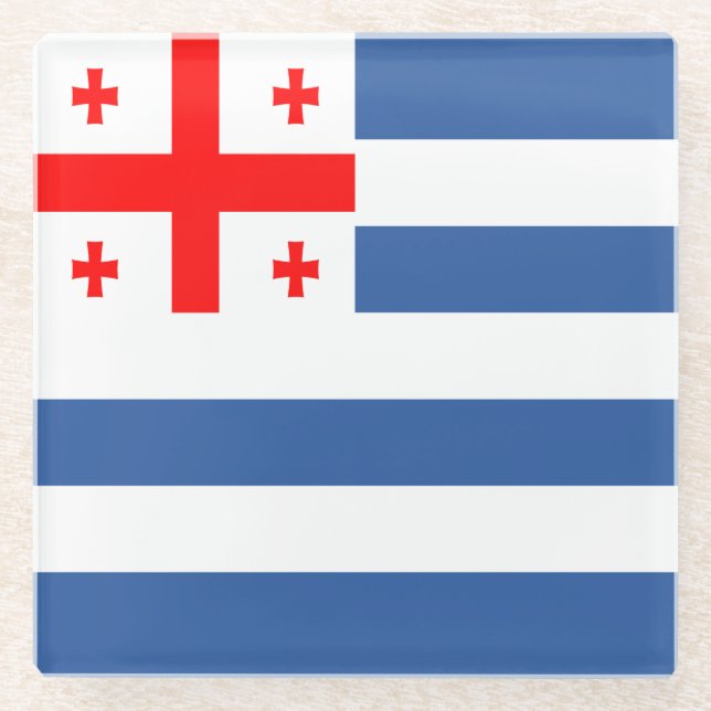Patriotic Adjara Flag Glasuntersetzer (Vorderseite)