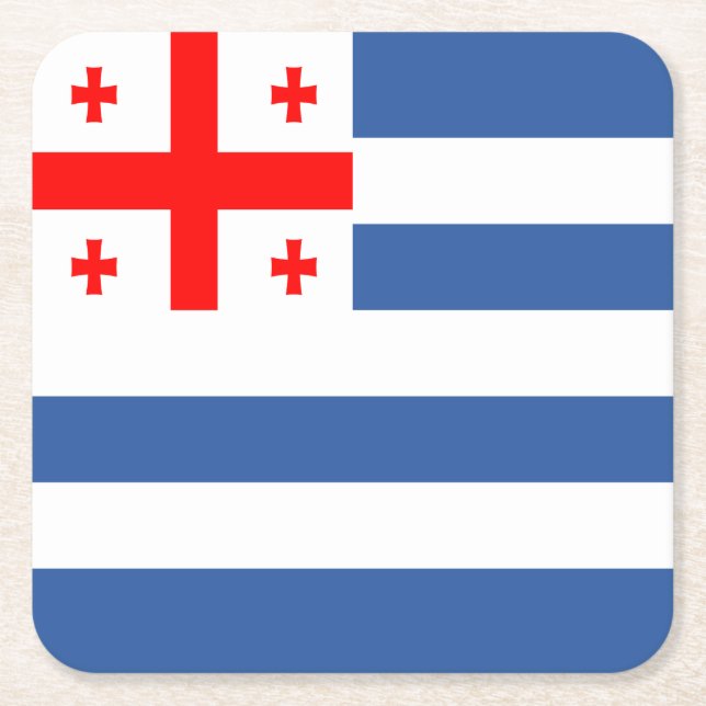 Patriotic Adjara Flag Rechteckiger Pappuntersetzer (Vorderseite)