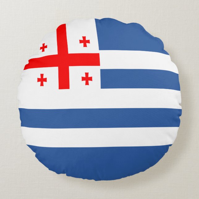 Patriotic Adjara Flag Rundes Kissen (Vorderseite)