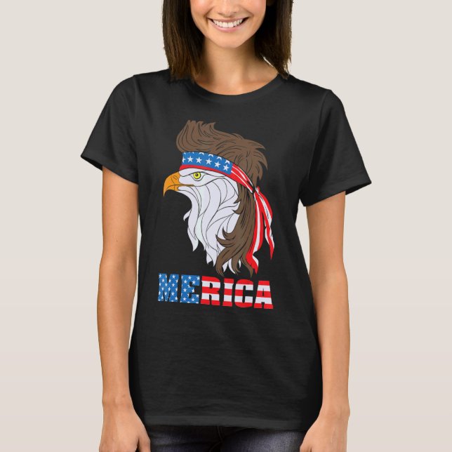 Patriotic Adler 4. Juli US-amerikanische Flagge Me T-Shirt (Vorderseite)