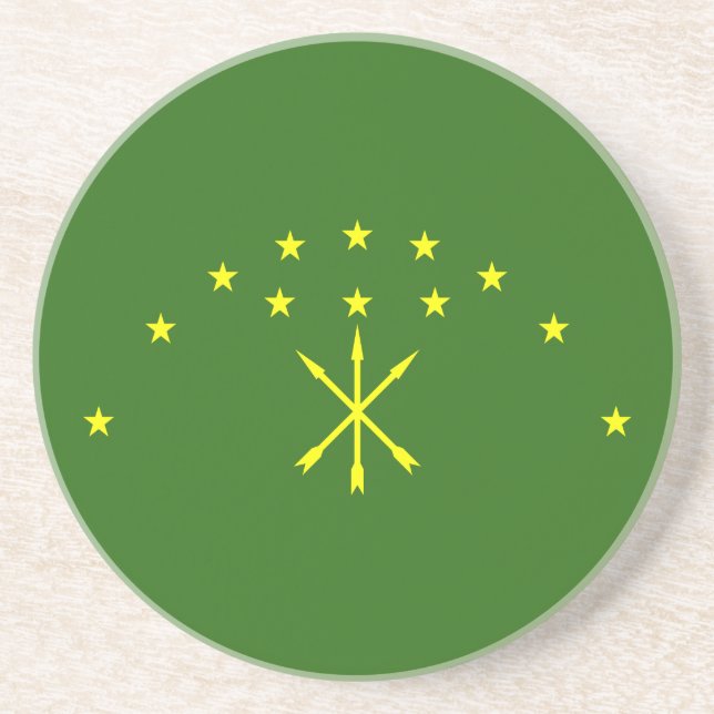 Patriotic Adygea Flag Getränkeuntersetzer (Vorne)