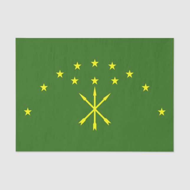 Patriotic Adygea Flag Seidenpapier (Vorderseite)