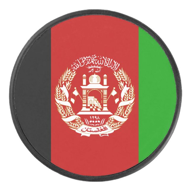Patriotic Afghanistan Flag Eishockey Puck (Vorderseite)